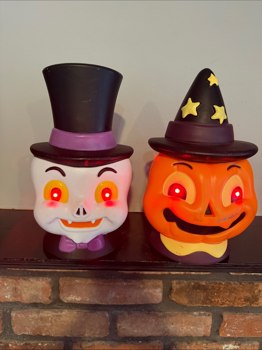 Halloween Kids Light-Up Skull and Pumpkin Costume Props - Black, Purple, Orange